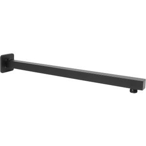 Shower Arm, Rain Shower Head Extension Extender, With Flange and Teflon Tape, Made of Thicken Stainless Steel for Bathroom Rainfall Shower (20 Inch, Matte Black)