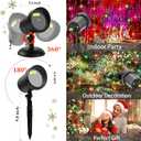 Laser Projector Lights Outdoor for Christmas, Motion Laser Christmas Lights Projector, Red & Green Stars Starry Show Dynamic Patterns for Xmas Seasonal Decorative Lighting House Wall