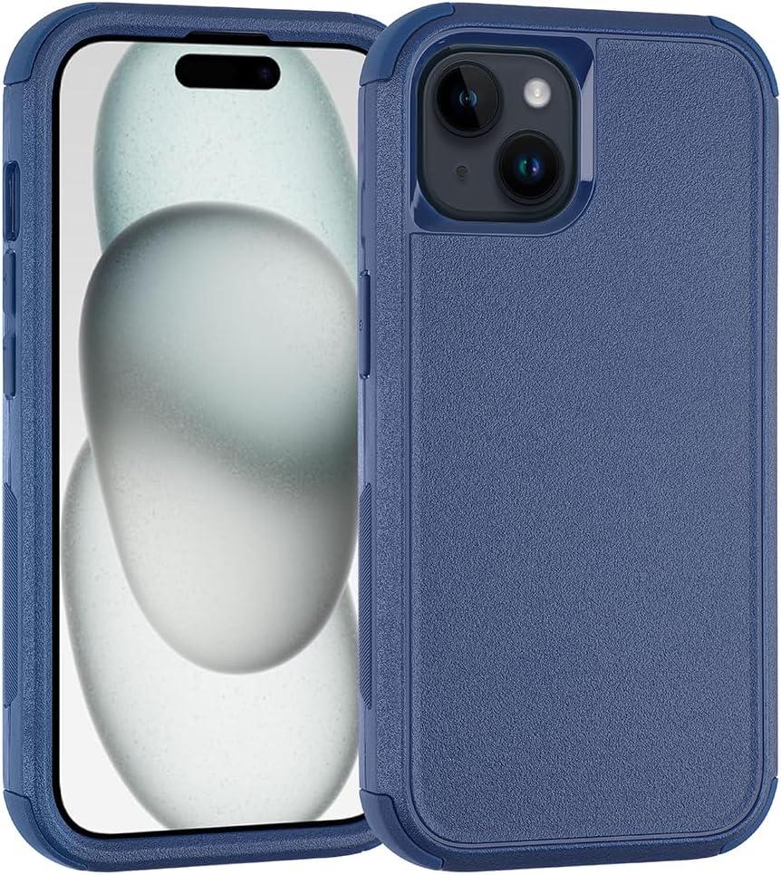 Joylifeboard for iPhone 15 Plus Case, 3 in 1 Heavy Duty Drop Protection Full Body Rugged Shockproof/DustProof, Military Protective Tough Durable Cover Case for iPhone 15 Plus 6.7 inch (Seablue)