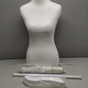 Female Dress Form Mannequin Torso Body with Adjustable Tripod Stand Dress Jewelry Display (Beige)