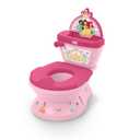 Bright Starts Disney Junior Princess My Size Potty Training Toilet, Toddler Potty Chair with Flushing & Cheering Sounds, Removable Seat with Splash Guard & Handles, Ages 18+ Months, Up to 50 lbs