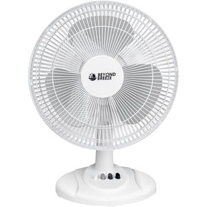 BEYOND BREEZE Oscillating Table Fan Quiet 3-Speed 12-Inch Adjustable Tilt Fan with Safety Grill, Ideal for Home, Office, Dorm
