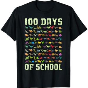 Dinosaur T Rex Happy 100th Day Of School Gifts black, Size Youth Small