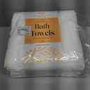 Wealuxe White Bath Towels 24x50 Inch, 6 Pack - Extra Absorbent Cotton Towel Set for Bathroom