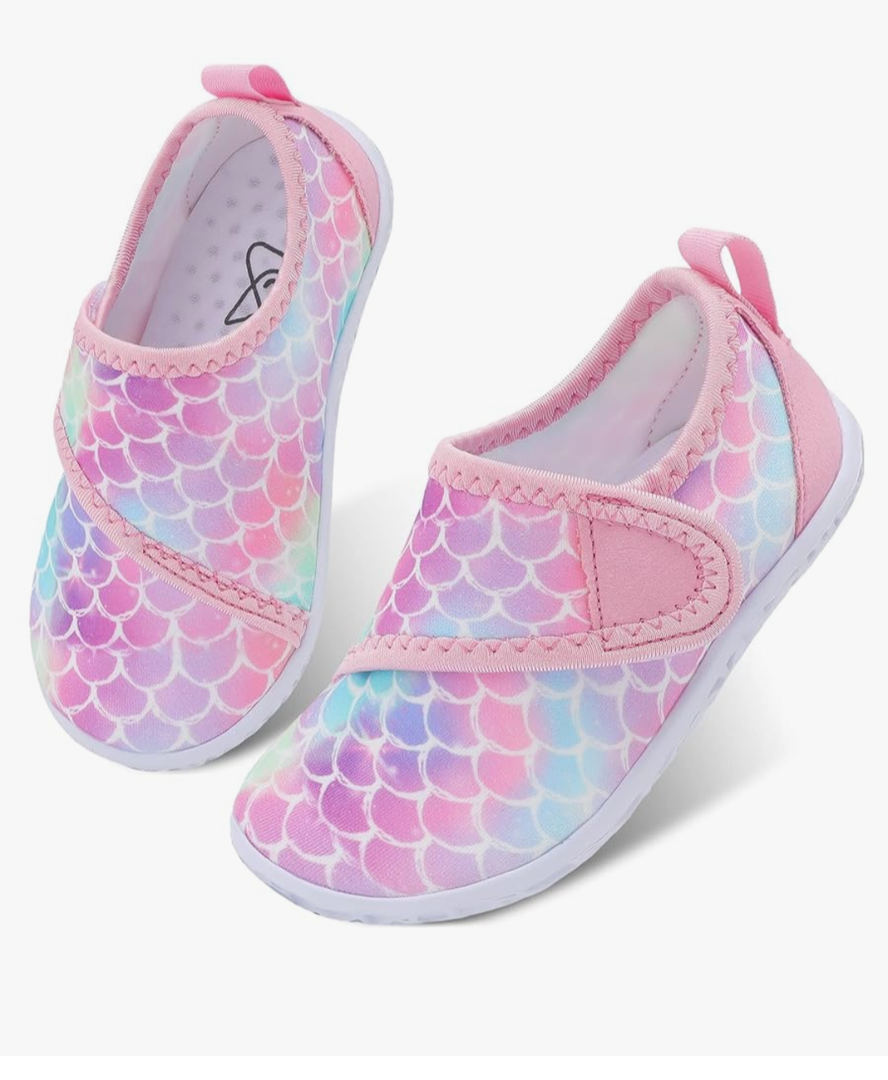 LeIsfIt Toddler Water Shoes Boys Girls Aqua Socks Kids Breathable Swim Shoes Non-Slip Barefoot Beach Shoes Size 180