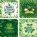 St Patricks Day Cards with Envelopes, 16 Pcs Green Shamrock Leprechaun St Patricks Day Greeting Card Set for Office Friends Family Irish Holiday Celebrations