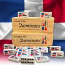 Dominican Flag Dominoes Double Six 2pcs Value Pack - Classic Dominos Set for Cultural Pride Dominican Republic