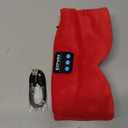 Sleep Mask Bluetooth 5.4 Headphones Soft Wireless Headband Eye Mask Blackout with Microphone (Red)