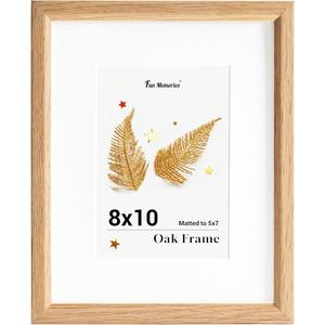 Fun Memories 26x32 Oak Picture Frame for Wall, 26x32 Frame with Matted to 22x28, Solid Wood Picture Frames for Wall Art Photo and Prints (Natural, 1 Pack)