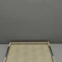 Modern Elegant 18"x12" Rectangle Natural Ivory Beige Faux Leather Shagreen Decorative Tray Ottoman Coffee Table Perfume Vanity Kitchen Serving Tray with Silver Metal Handles by Home Redefined.
