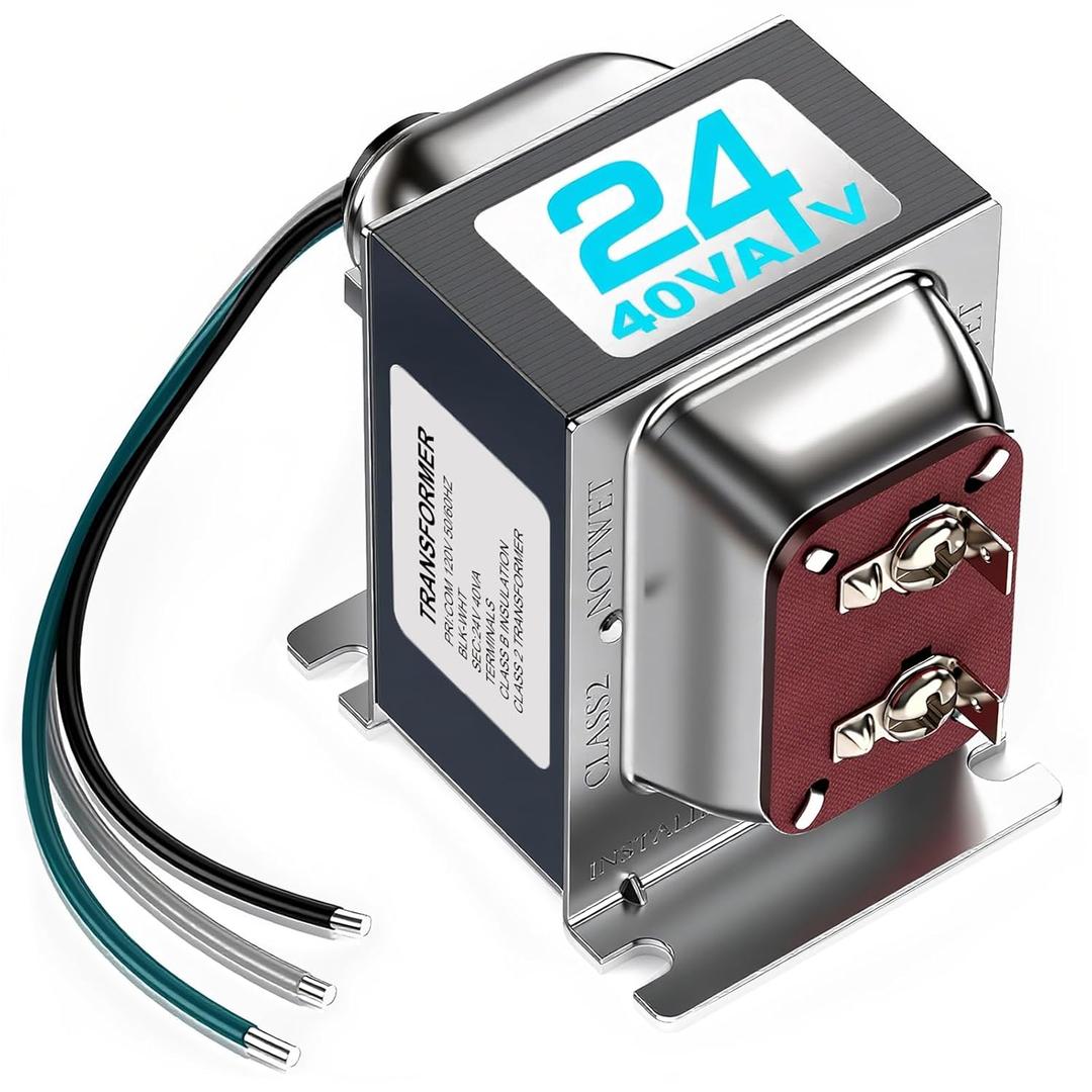 24V 40VA Doorbell Transformer for Ring Video Doorbells, Compatible with Ring, Nest Hello, Wyze and Eufy Video Doorbells, Power Supply for Nest, Ecobee, Sensi and Honeywell Thermostat