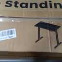 HUANUO 32" Small Electric Standing Desk Adjustable Height, 4 Memory Height Settings, Sit Stand Up Desk for Home Office & Computer Workstation, LightWalnut, 32" X 19"