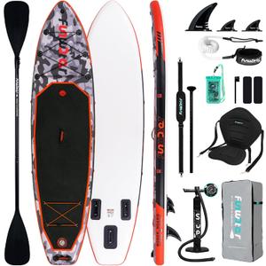 FunWater Inflatable Stand Up Paddle Board with Beginners SUP Accessories | 10'8'' SUP,Anti-Slip EVA Deck,Versatile Yoga/Family Inflatable Paddle Boards for Adults & Youth of All Skill Levels