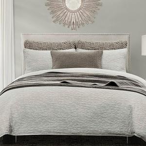 HiEnd Accents Porto Matelass 2 Piece Duvet Cover Set with Pillow Shams, Twin Size, Cotton Light Taupe Textured Modern Boho Chic Casual Luxury Bedding, 1 Comforter Cover, 1 Pillowcase