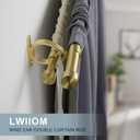 Brass Double Curtain Rods 72 to 144 Inches (6-12 Feet),1-Inches Front and 5/8 Inches Back Adjustable End Cap Double Window Drapery Rod for Drapes and Curtains