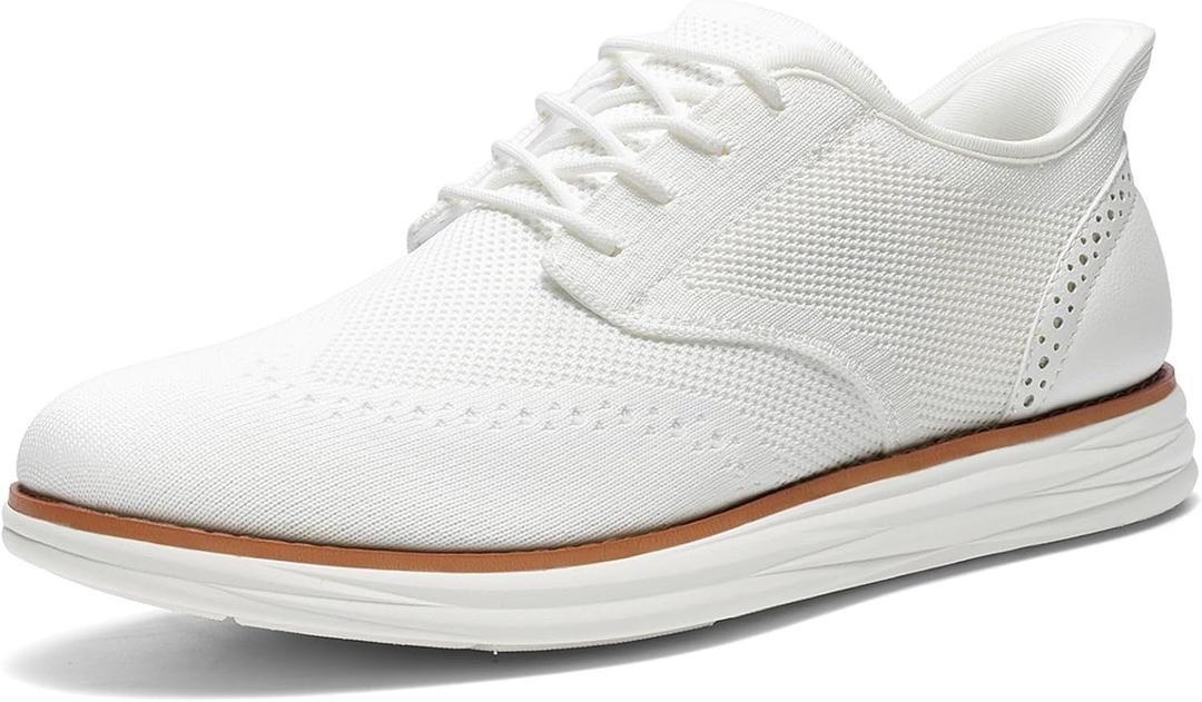 Bruno Marc Men's Oxfords - Classic Comfort, Size 10.5, White-Hands Free, BMUMOX2415