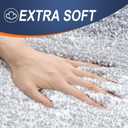 OLANLY Bathroom Rugs Sets 4 piece, Soft Microfiber Bath Mat, Light Grey, 30" X 20" + 24" X 16" + 24" X 20" + 17.5" X 15"