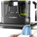 Upholstery Carpet Cleaner, MUJERBAY 15Kpa Portable Spot and Stain Cleaner Shampooer, Easy Move with Handle, 1.5-inch Deep Cleaning Machine for Couch, Stairs, Car and Pet Messes.