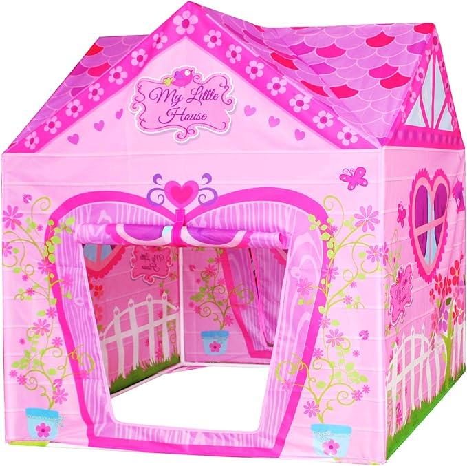 POCO DIVO Castle Play Tent Kids Pretend Playhouse (Floral)