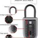 Key Lock Box, For families, Hotels, Offices, Realtor Key Lock Box Safe Lock Box 10-Digit Push Button Combination Safe Vault - Portable Outdoor Storage Key - Door Handle or Fence Mount.