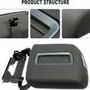 ECOTRIC Center Console Armrest Lid Compatible with 2014-2018 Chevrolet Silverado/GMC Sierra, 2015-2020 Tahoe Yukon Suburban Replace for 0227083AA L0227083AA w/Steel Bracket Black Artificial Leather