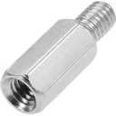 uxcell M4x12mm+6mm Male-Female Hex Nickel Plated PCB Motherboard Spacer Standoff for FPV Drone Quadcopter, Computer & Circuit Board Silver Tone 20pcs