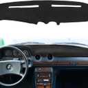 Dash Cover Mat Custom Fit for Mercedes Benz 300D 300CD 300TD 230 240D 280E 280CE W123, Dashboard Cover Pad Carpet Protector (Black) F143