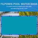 8Ft Pool Water Bags,10 Packs 0.4mm Double Chamber Water Tubes for Inground Pool Cover Heavty Duty Pool Cover Weights for Winter Pool Cover Closing (Black)