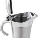 Double Insulated Gravy Boat Stainless Steel Sauce Jug with Hinged Lid