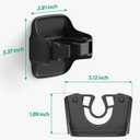 reliahom 5 Pack Broom Holder Wall Mount Mop Grippers No Drilling Self Adhesive Anti-Slip Mop Handle Hanger Dustpan and Broom Organizer Garage Storage Racks-Black