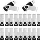 Bulk Flash Drives 2GB, 20 Pack USB Stick Flashdrive 2.0 Thumb Drive Portable Jump Drives Multipack Zip Drive, Swivel USB Storage Flash Drive Memory Photo Stick Pendrive for Data Transfer and Backup