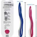 Comfort Zone Tri-Balance Gel Orthotic Insoles for Women, Non-Slip & Cushioned, Fits Well with Heel & Ball of Foot Supports, 3/4 Length Arch Support Inserts for Women, Sizes 6-10, 1 Pair, Pack of 3