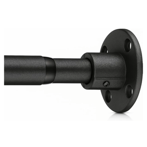Heavy Duty Shower Rod - Industrial Shower Curtain Rod Wall Mounted for Bathroom,Room Divider,Outdoor Patio - 28 to 62"Adjustable Closet Rod for Hanging Clothes,Black