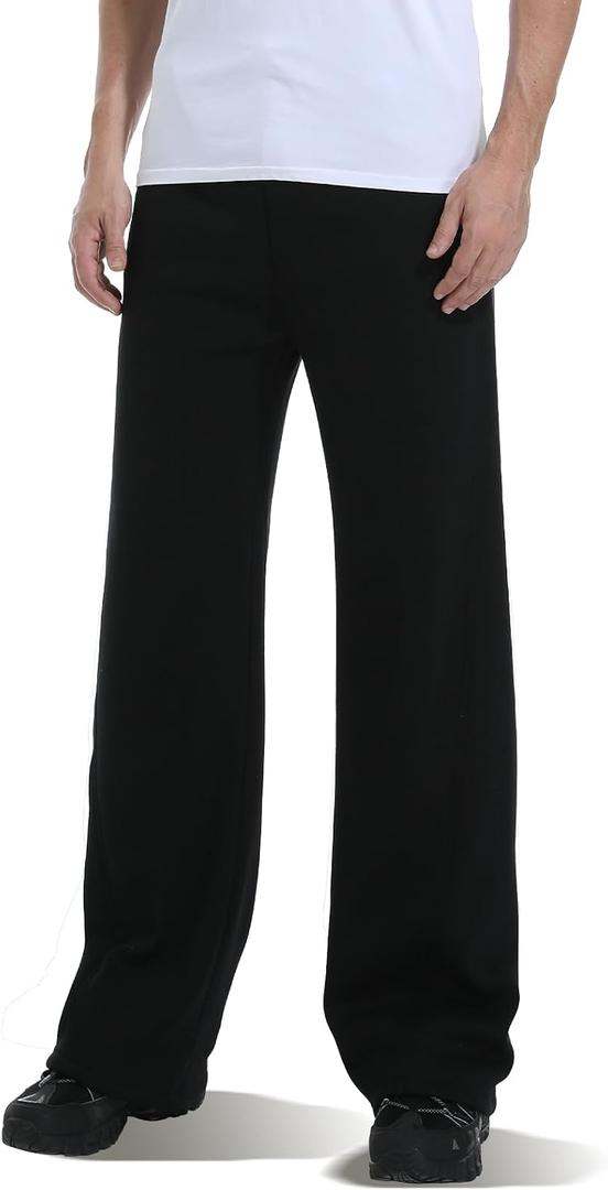 Sweatpants for Tall Men,32 Inseam Extra Long,38 Inch Waist Plus Size,Big and Tall Mens Baggy Cotton Clothing,Men's 38W x 32L Wide Leg Loose Pants,Black Drawstring Joggers for Women,Womens Pajamas