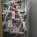 Baby Bassinet Bedside Sleeper with Wheels, Breathable Mesh & Soft Mattress, 4 Adjustable Heights, Easy Fold, Crib