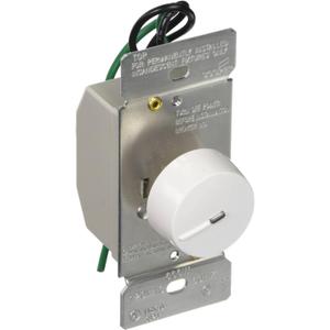 Eaton RI06PL-W-K 600-Watt 120-Volt Single-Pole/3-Way Lighted Incandescent/Halogen Dimmer with Preset, White