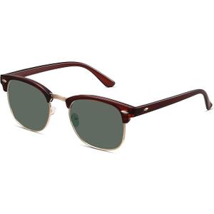 livho Rimless Trendy Polarized Sunglasses Men Women, Retro Sun Glasses for Men Women 2024, Semi Rimless UV Protection Shades