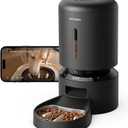 PETLIBRO Automatic Dog Feeder with Camera, Auto Cat Food Dispenser Slow Feeders Dogs Bowl, 1080P HD Video with Night Vision, 5G WiFi with 2-Way Audio, Stainless Steel Slow Food Tray (Black)