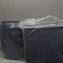 downluxe Indoor Chair Cushions for Dining Chairs, Soft and Comfortable Textured Foam Kitchen Chair Pads with Ties and Non-Slip Backing, 16" x 16" x 2", Navy, 4 Pack