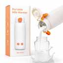 Portable Bottle Warmer for Travel, 2-Minute Fast Heating 4-Level Precise Temperature Control 12oz Large Capacity Baby Milk Warmer On-the-Go for Breastmilk & Formula Long Battery Life for Night Feeding