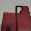 SkyEagle Compatible with Magsafe 2 in 1 Detachable Samsung Galaxy S25 Ultra Wallet Case with Card Holder,Women Men Magnetic PU Leather RFID Blocking Flip Kickstand Credit Slots,Wine Red