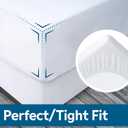 Guardmax Heavy Gauge Vinyl Full Size Mattress Protector - Waterproof & Dust Proof Mattress Cover with Stretchable Pockets - Soft, Comfortable, & Noiseless Waterproof Fitted Sheet.(54 x 75 x 12)