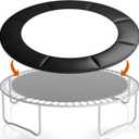 Trampoline Spring Cover, Gonoce 14FT Trampoline Pad Replacement, No Holes for Poles, Waterproof and Tear-Resistant Black