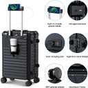 24 Inch Checked Luggage, Zipperless Hard Shell Suitcase
