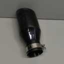 3 Inch Inlet Exhaust Tip,3" Inlet 5" Outlet 12" Overall Length,Chrome Black Exhaust Tip,Chrome-Plated Exhaust Tip,Stainless Steel,Angle Cut,Clamp On