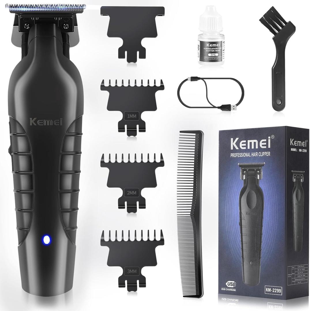 KEMEI 2299 Cordless Hair Clippers for Men Professional Zero Gapped Trimmer & Barber Hair Cutting Kit, Ideal Gifts for Men