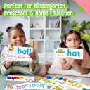 82PCS CVC & CVCC, CCVC Words Builders, 30 Double-Sided Cards & 52 Wooden Lowercase Letters, 2 Levels See & Spell Learning Tool STEM Educational Activities for 3 Years Old Boys and Girls