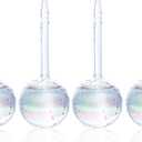 Clear Plant Watering Globes Set of 6 - Small Self Watering Globes for Indoor & Outdoor Plants - Automatic, Glass Watering Bulbs for Daily Use, Plant Watering Devices