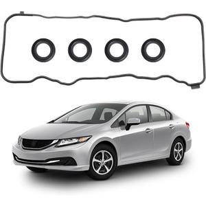 VS50563 Engine Cylinder Valve Cover Gasket Kit Fit for 2006-2015 Honda Civic 1.8L, for 2016-2017 Honda HR-V 1.8L, Valve Cover Gasket Set for 2013-2015 Acura ILX 2.0L Replace OE# 12341RNAA01