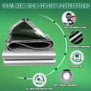 TA*RP YXCN Extra Heavy Duty Tarp 15x30 Ft, 16 Mil Thick (Silver/Green)